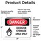 Signmission Oxidizer Storage Area Only, 7 in W x Rectangle, Vinyl Decal OS-2PACK-DS-D-57-L-2047 - alternate 2